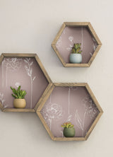 Maisey Pink Floral Peel & Stick Wallpaper with Cottagecore Botanical Pattern - York RMK12688PLW