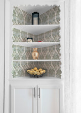 Otis Ivory Multi Peel & Stick Wallpaper with Botanical Damask and Sparrows - York RMK12691PLW
