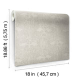 House Of The Dragon Cream Damask Modern Peel & Stick Wallpaper - York RMK12698RL