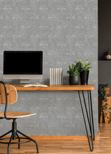 House Of The Dragon Grey Damask Modern Peel & Stick Wallpaper - York RMK12699RL