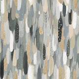 Brushstroke Neutral Peel & Stick Wallpaper with Abstract Graphics Pattern - York RMK12708PLW