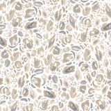 Brushstroke Leopard Neutral Peel & Stick Wallpaper with Bohemian Graphic Pattern - York RMK12710PLW