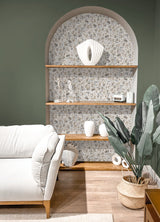 Brushstroke Leopard Neutral Peel & Stick Wallpaper with Bohemian Graphic Pattern - York RMK12710PLW