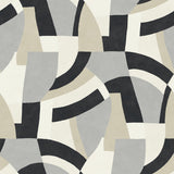 Melbourne Neutral Peel & Stick Wallpaper with Retro Geometric Graphics - York RMK12714PLW