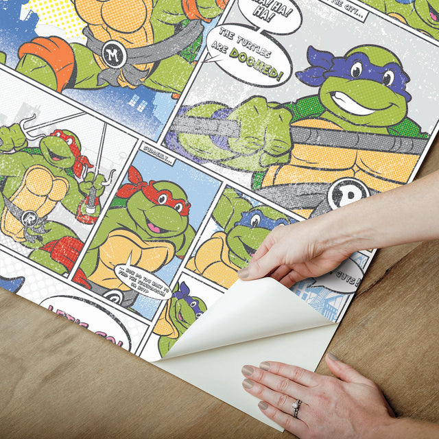 Teenage Mutant Ninja Turtles Comic Green Peel & Stick Wallpaper