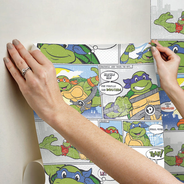 Teenage Mutant Ninja Turtles Comic Green Peel & Stick Wallpaper