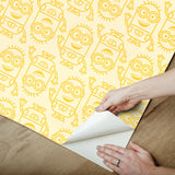 Minions Line Art Yellow Peel & Stick Wallpaper with Kids Novelty Graphics - York RMK12732PLW
