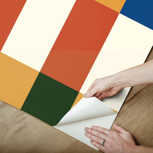Framework Auburn Peel & Stick Wallpaper with Geometric Modern Pattern - York RMK12733PLW