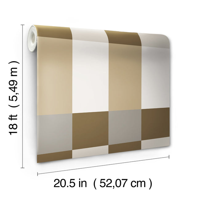 Framework Neutral Peel & Stick Wallpaper with Modern Geometric Pattern - York RMK12735PLW