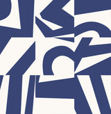 Inside The Box Blue Peel & Stick Wallpaper with Modern Geometric Graphic Pattern - York RMK12739PLW