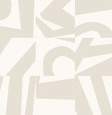 Inside The Box Taupe Peel & Stick Wallpaper with Geometric Negative-Space Checkerboard - York RMK12740PLW