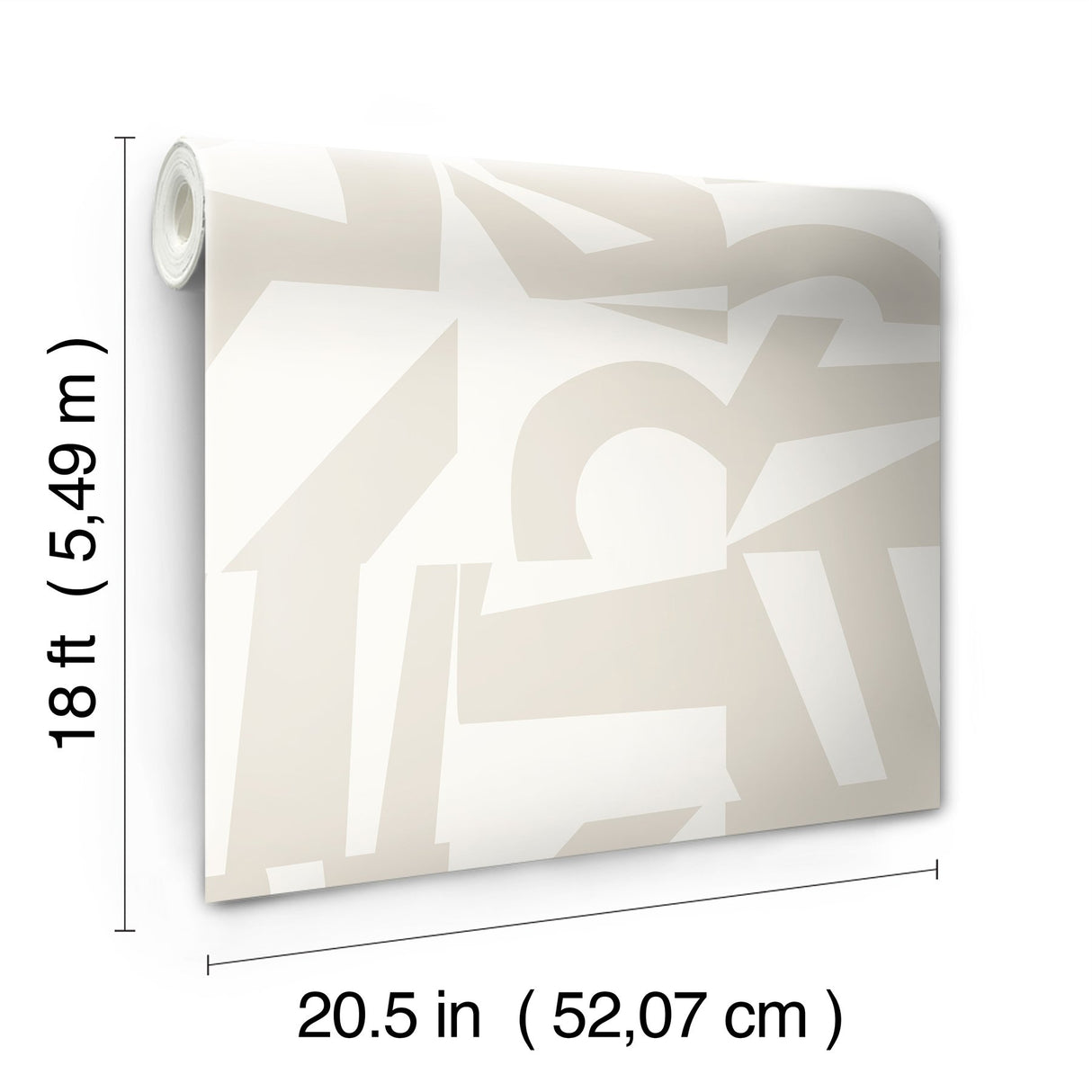 Inside The Box Taupe Peel & Stick Wallpaper with Geometric Negative-Space Checkerboard - York RMK12740PLW