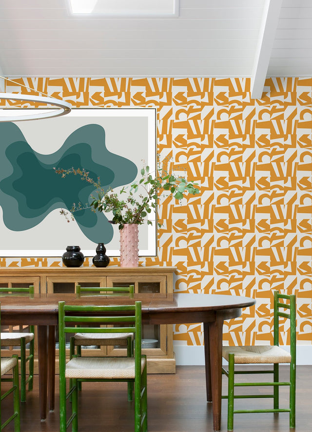 Inside The Box Yellow Peel & Stick Wallpaper with Modern Geometric Checkerboard - York RMK12741PLW