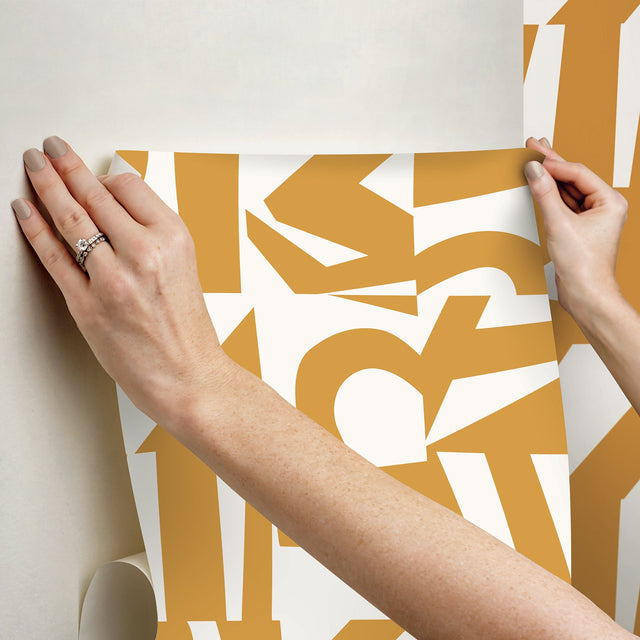 Inside The Box Yellow Peel & Stick Wallpaper with Modern Geometric Checkerboard - York RMK12741PLW