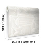 Pathways Taupe Geometric Peel & Stick Wallpaper - York RMK12743PLW
