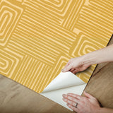 Pathways Yellow Geometric Peel & Stick Wallpaper - York RMK12744PLW