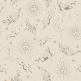 Zodiac Dreams Linen Peel & Stick Wallpaper with Celestial Constellation Motif - York RMK12752PLW