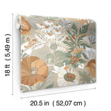 Poppy Fields Linen Peel & Stick Wallpaper