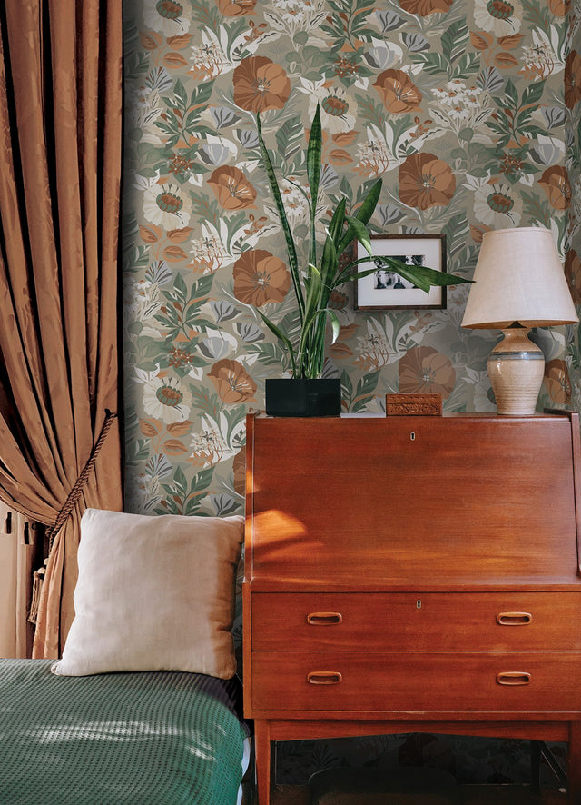 Poppy Fields Linen Peel & Stick Wallpaper