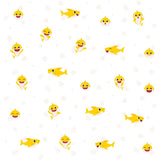 Baby Shark Cream Peel & Stick Vinyl Wallpaper with Kids Animal Pattern - York RMK12763PLW