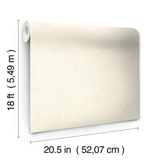 Daphne Cream Limewash Peel & Stick Wallpaper with Modern Stone Graphic Motif - York RMK12765PLW