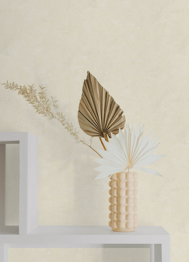Daphne Cream Limewash Peel & Stick Wallpaper with Modern Stone Graphic Motif - York RMK12765PLW