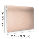 Daphne Potter's Clay Peach Limewash Peel & Stick Wallpaper with Modern Stone Graphic Pattern - York RMK12766PLW