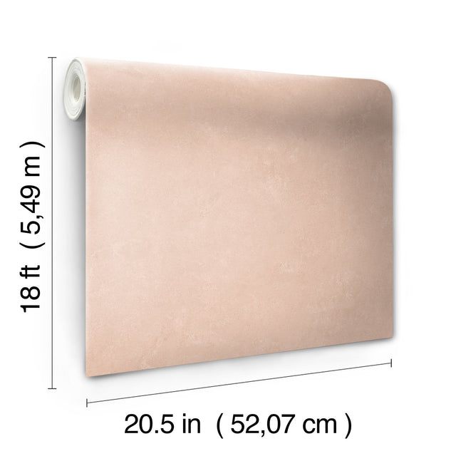 Daphne Potter's Clay Peach Limewash Peel & Stick Wallpaper with Modern Stone Graphic Pattern - York RMK12766PLW