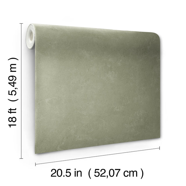 Daphne Olive Green Limewash Peel & Stick Wallpaper with Modern Stone Graphic - York RMK12767PLW
