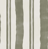 Winston Watercolor Moss Green Stripe Peel & Stick Wallpaper