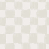 Tess Watercolor Cream Checker Peel & Stick Wallpaper with Modern Geometric Checker Pattern - York RMK12773PLW