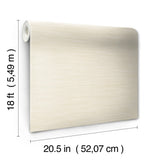 Stella Cream Grasscloth Textured Peel & Stick Wallpaper with Faux Grasscloth Pattern - York RMK12775PL