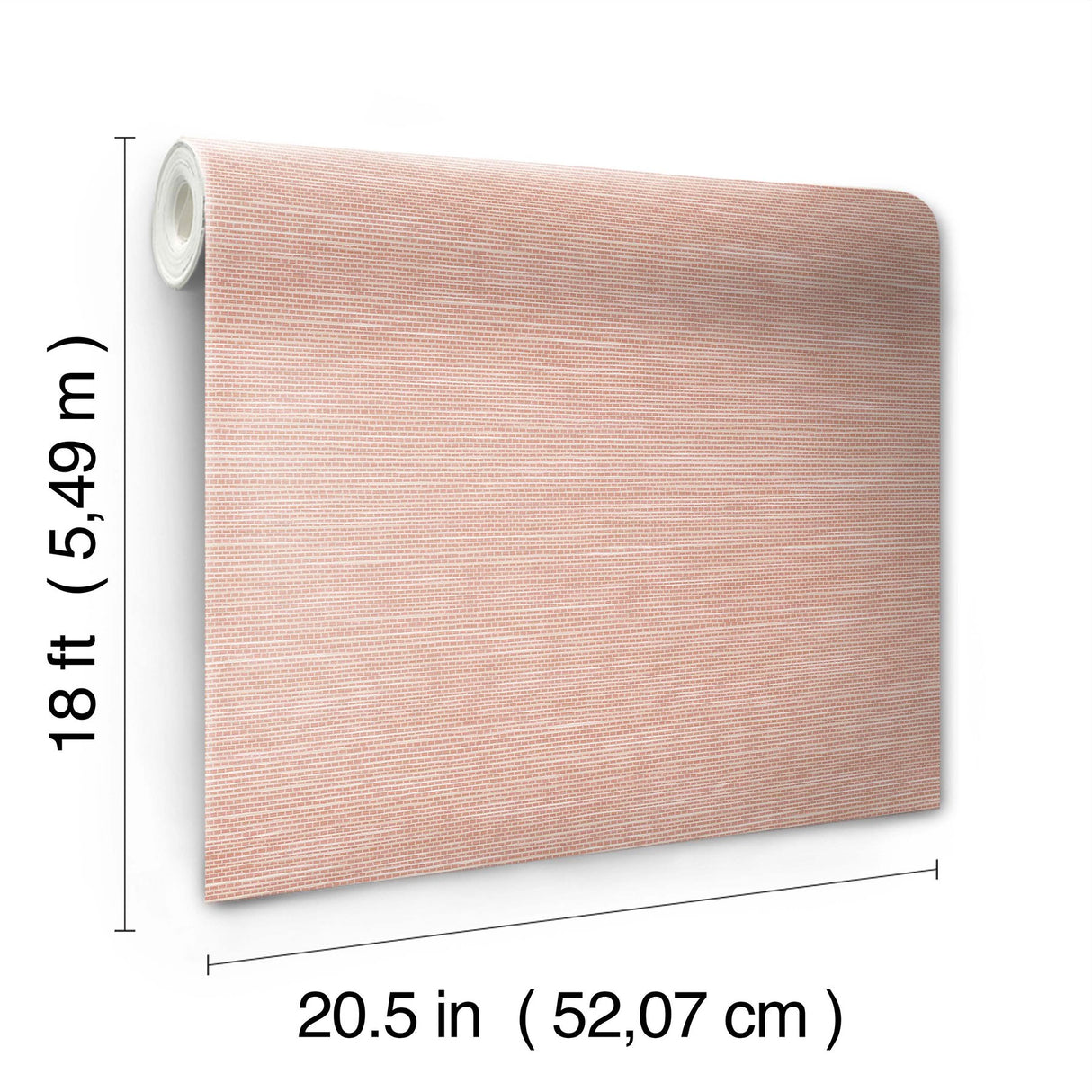 Stella Potter's Clay Peach Faux Grasscloth Textured Peel & Stick Wallpaper - York RMK12776PL