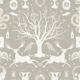 Harry Potter Horcrux Grey Damask Peel & Stick Wallpaper with Modern Damask Pattern - York RMK12782PLW