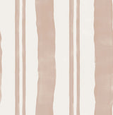 Winston Watercolor Potter's Clay Peach Stripe Peel & Stick Wallpaper