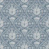 Disney Mickey Mouse Blue Block Print Peel & Stick Wallpaper with Modern Ogee Graphic Pattern - York RMK12787PLW