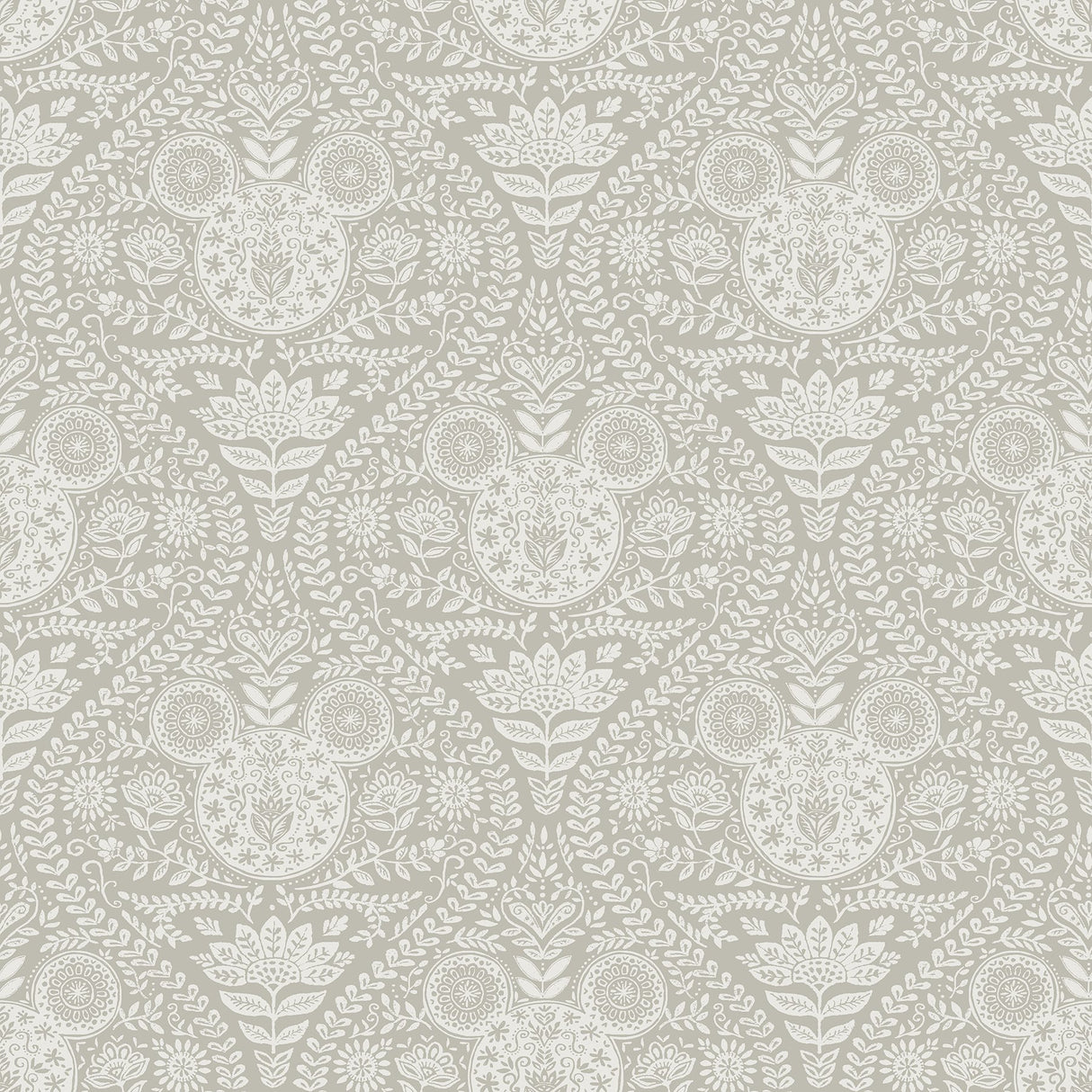 Disney Mickey Mouse Cream Block Print Ogee Peel & Stick Wallpaper - York RMK12789PLW
