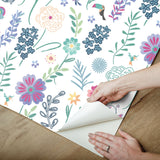 Disney Encanto White Embroidery Floral Peel & Stick Wallpaper with Botanical Flowers Motif - York RMK12791PLW