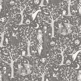 Disney Tim Burtons The Nightmare Before Christmas Grey Forest Toile Peel & Stick Wallpaper - York RMK12796PLW