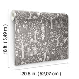 Disney Tim Burtons The Nightmare Before Christmas Grey Forest Toile Peel & Stick Wallpaper - York RMK12796PLW