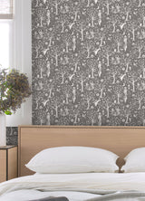 Disney Tim Burtons The Nightmare Before Christmas Grey Forest Toile Peel & Stick Wallpaper - York RMK12796PLW