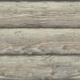 Yellowstone Bunkhouse Brown Peel & Stick Wallpaper with Wood Log Pattern, Country Style - York RMK12805PLW