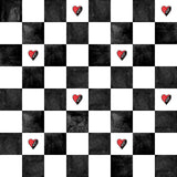 Disney Descendants: The Rise of Red Rebel at Heart Checker Black & White Peel & Stick Wallpaper - RMK12817PLW