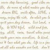 Dream Big Script Gold Peel and Stick Wallpaper by RoomMates - RMK9006WP