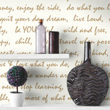 Dream Big Script Gold by RoomMates Motivational Metallic Cursive Script Peel and Stick Fully Removable Vinyl Wallpaper for Accent Walls - RMK9006WP