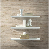 Faux Grasscloth Taupe by RoomMates Peel and Stick Fully Removable Traditional Natural Grasscloth Texture Vinyl Wallpaper - RMK9031WPZ