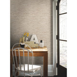 Faux Grasscloth Taupe by RoomMates Traditional Nature Inspired Metallic Peel and Stick Vinyl Wallpaper, 20.5 In x 16.5 Ft - RMK9031WP