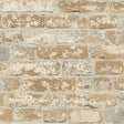 Stuccoed Brick Brown Peel and Stick Wallpaper by RoomMates - RMK9037WP