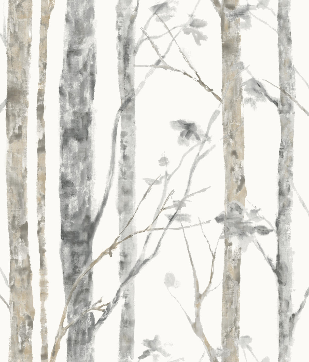 Birch Trees Brown Peel and Stick Wallpaper by RoomMates - RMK9047WP