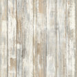 Distressed Wood Tan Peel and Stick Wallpaper by RoomMates - RMK9050WP